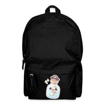 Un message de pirate mignon dans une bouteille - Sac à dos - noir - Devant