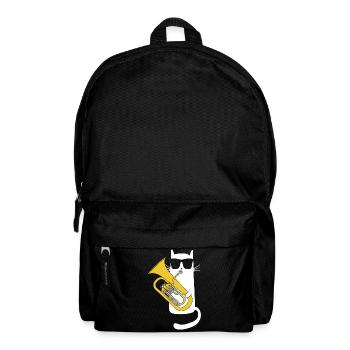 Baritonhorn - Coole Katze mit Sonnenbrille - Rucksack - Schwarz - Vorne