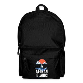 Sailing Gifts for Men, Aegean Islands By Sail - Backpack - black - Front