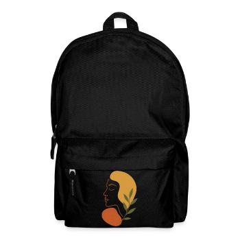 Minimalistisches Abstraktes Gesicht Kunst T-Shirt - Rucksack - Schwarz - Vorne