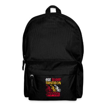 eat sleep thriathlon repeat - Rucksack - Schwarz - Vorne