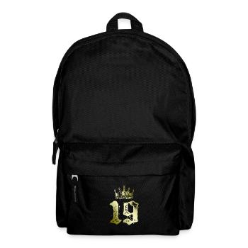 19 Zahl Krone - Rucksack - Schwarz - Vorne