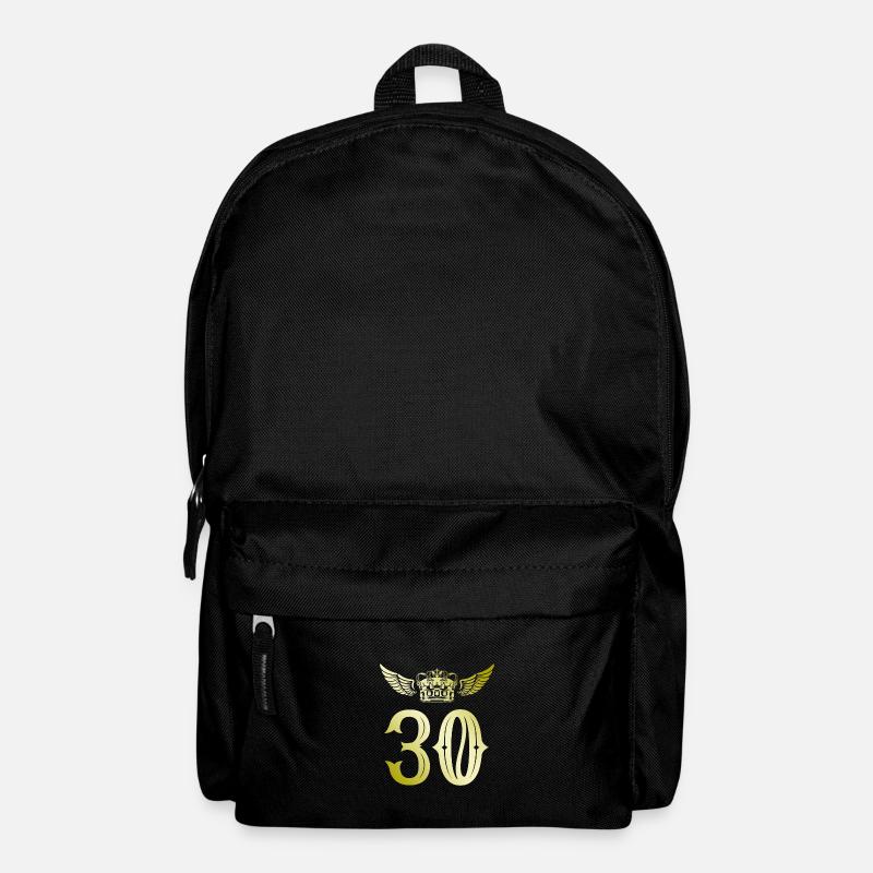 30 Zahl Krone - Rucksack - Schwarz