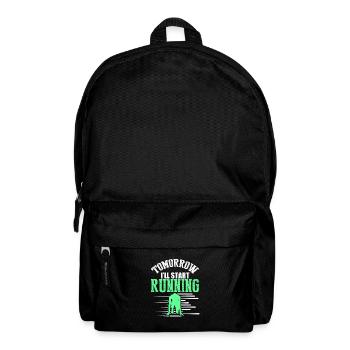starte morgen rennen - Rucksack - Schwarz - Vorne