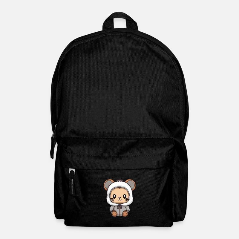 Maus Winter Tier Niedlich Comic - Rucksack - Schwarz