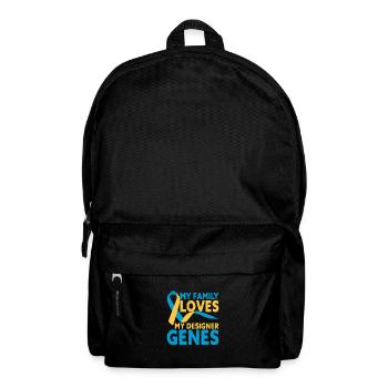 My Family Loves My Designer Genes Down Syndrome - Rucksack - Schwarz - Vorne