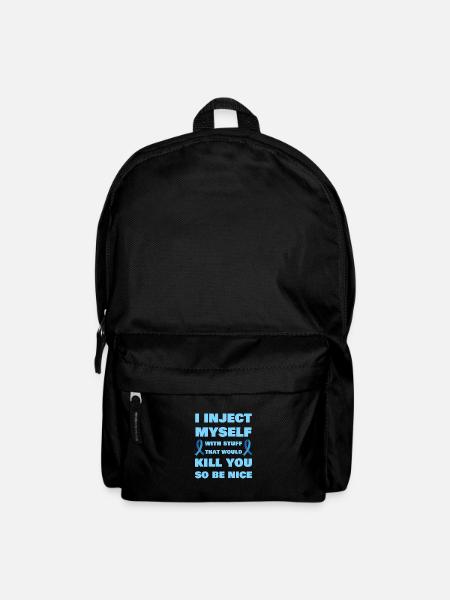 Diabetes Awareness Type 1 Diabetes Funny T1D - Backpack - black