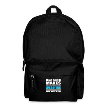 Web Entwickler Webdeveloper Witzig - Rucksack - Schwarz - Vorne