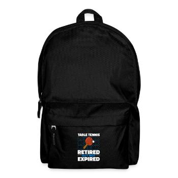 Tischtennis Pingpong Im Ruhestand - Rucksack - Schwarz - Vorne