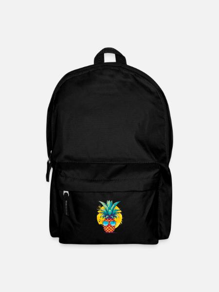 Lustige Ananas mit Sonnenbrille Frucht Tropisch - Rucksack - Schwarz