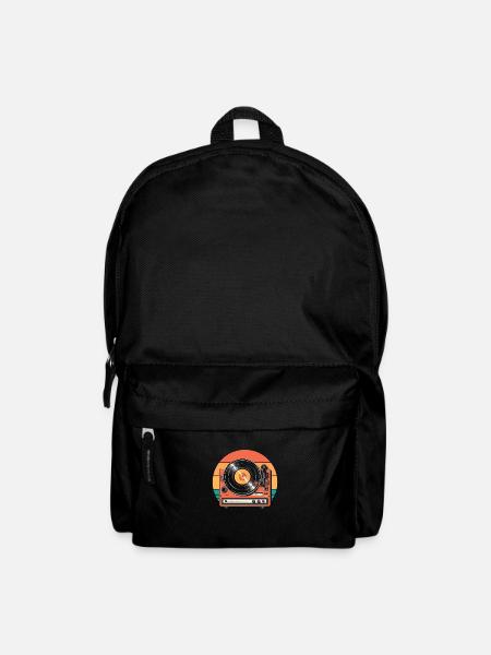 Schallplatte Vinyl Plattensammler - Rucksack - Schwarz