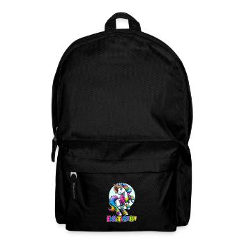 80s Achtziger Einhorn Eighticorn - Rucksack - Schwarz - Vorne