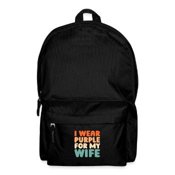 Alzheimer I Wear Purple For My Wife Alzheimers - Backpack - black - Front