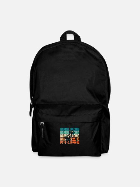 Fassrennen Westernreiten Barrel Racing - Rucksack - Schwarz