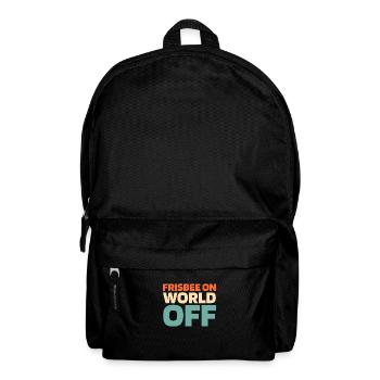 Frisbee Frisbee On World Off - Backpack - black - Front