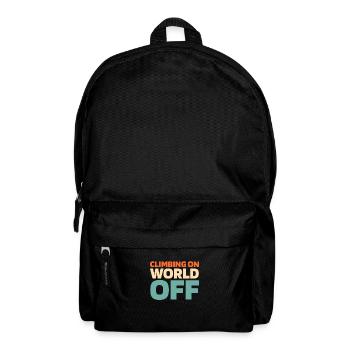 Climbing Climber Climbing On World Off - Backpack - black - Front