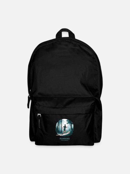 Running is My Therapy – Laufen in der Natur - Rucksack - Schwarz