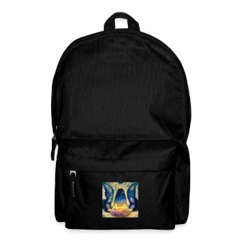 assis dans le pouvoir / Balance Anima Art par Silvia - Sac à dos - noir - Devant