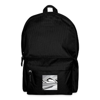 Geometrische Berge - Rucksack - Schwarz - Vorne