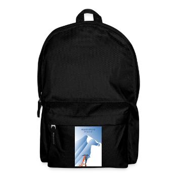 Affiche des Alpes Mönch Suisse Alpinisme piolet - Sac à dos - noir - Devant