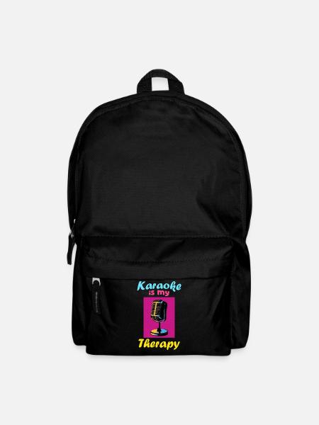 Karaoke ist meine Therapie - Rucksack - Schwarz