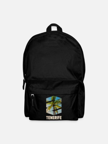 Teneriffa Tenerife Sommer Sonne Strand Meer Palmen - Rucksack - Schwarz
