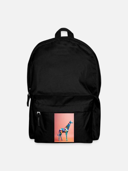 Origami Giraffe - Backpack - black