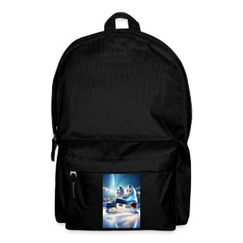 Patins à glace bleus - Sac à dos - noir - Devant