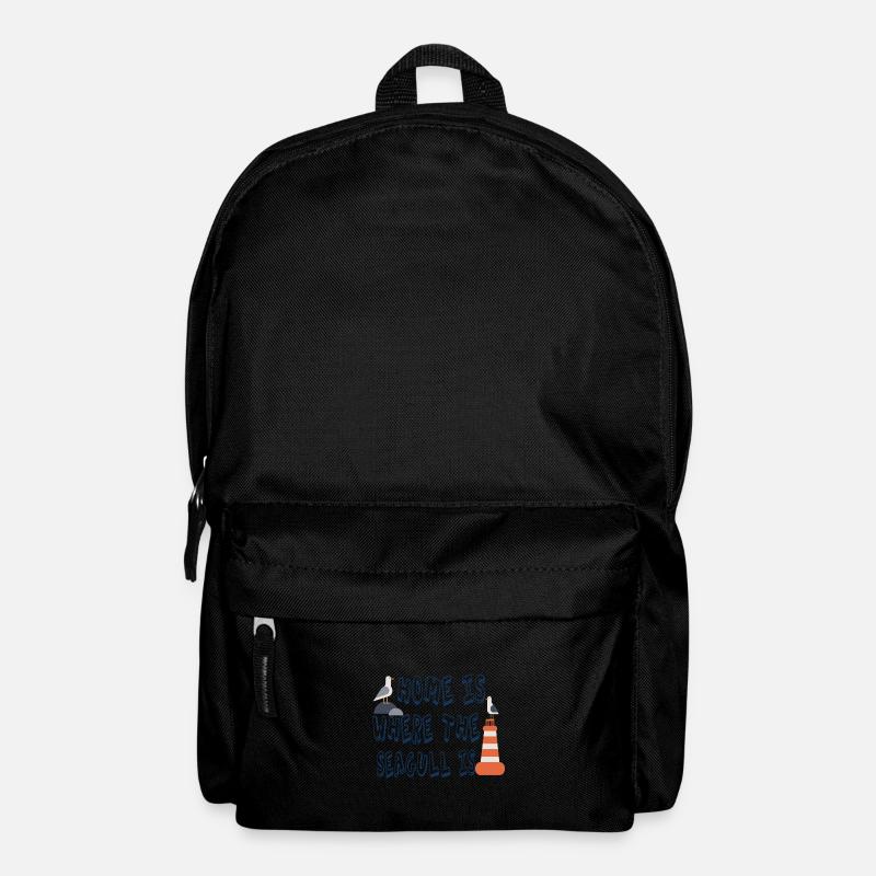 Zuhause ist, wo die Möwe ist - Rucksack - Schwarz
