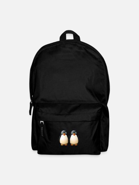 2 funny Penguins - Rucksack - Schwarz