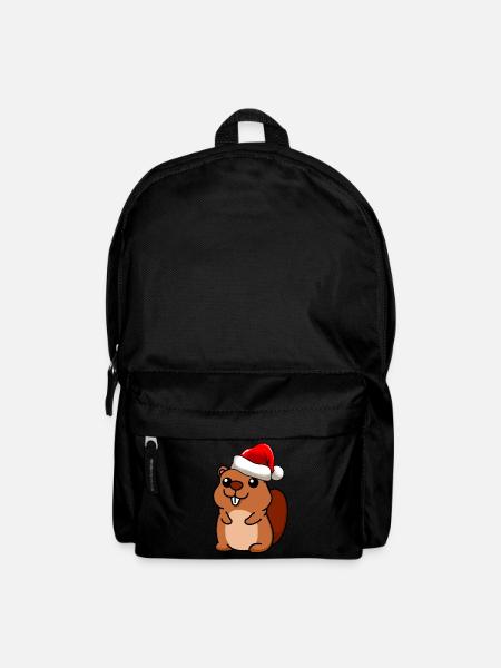 Biber Comic Weihnachten - Rucksack - Schwarz