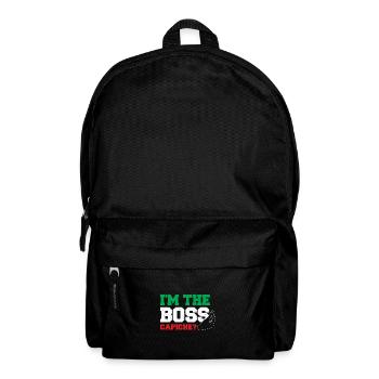 I'm The Boss Capiche? - Italienisch - Rucksack - Schwarz - Vorne