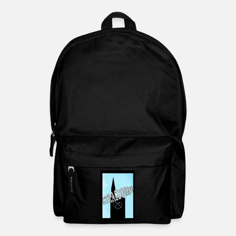 Strasbourg Alsace Pretzel Cathedral - Backpack - black