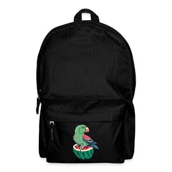 Rare parrot on watermelon - Backpack - black - Front