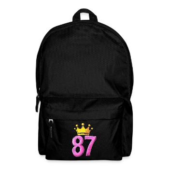 87 Numéro Jersey Couronne - Sac à dos - noir - Devant