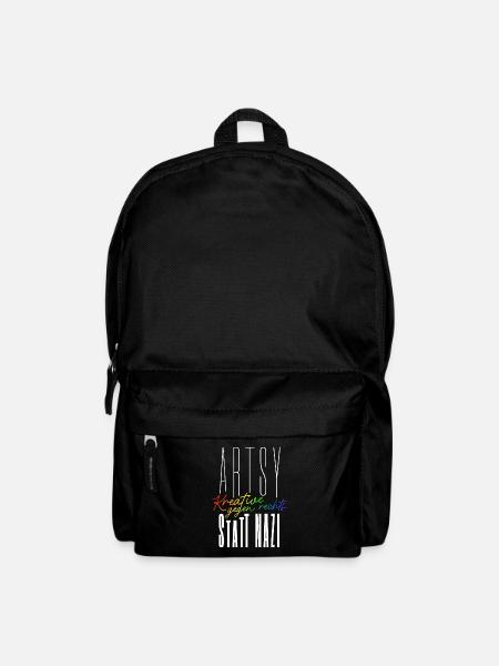 ARTSY STATT N*ZI: Kreativ und engagiert - Rucksack - Schwarz