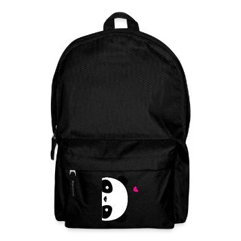 Süßes Panda Poster mit Herz - Rucksack - Schwarz - Vorne