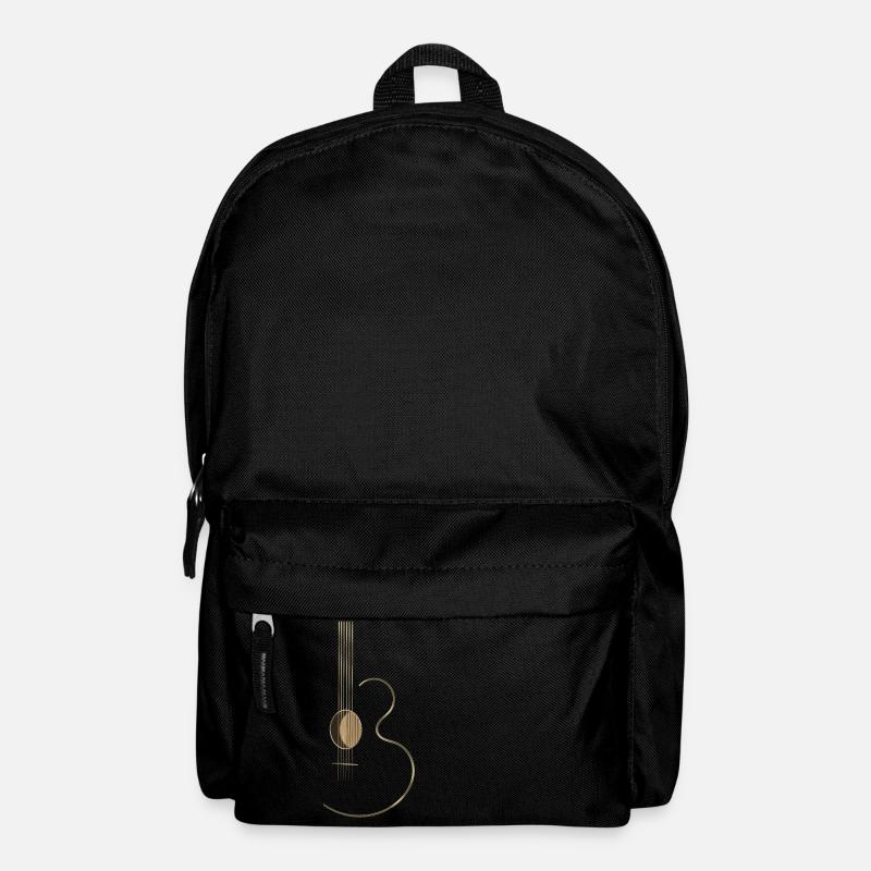 Acoustic Guitar Logo - Backpack - black