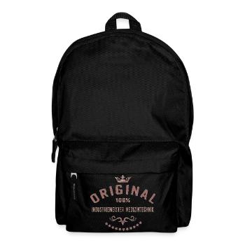 Original 100 Prozent Industriemeister - Rucksack - Schwarz - Vorne