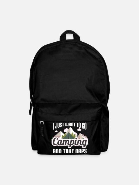 I Just Want To Go Camping And Take Naps - Rucksack - Schwarz