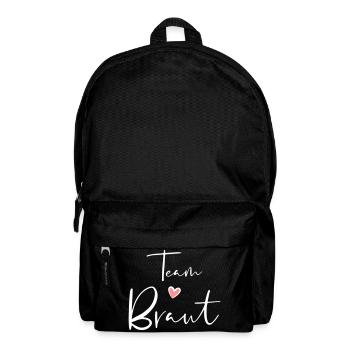 Team Braut Herz Junggesellinnenabschied Geschenk - Rucksack - Schwarz - Vorne