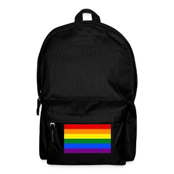 2000px Gay Pride Flag svg - Rucksack - Schwarz - Vorne