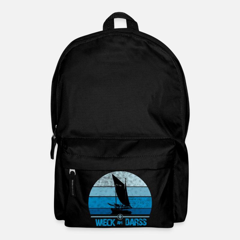 Wieck am Darss mit Zeesboot - Rucksack - Schwarz