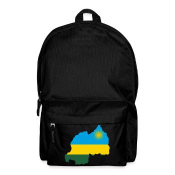 Ruanda Landkarte Fahne Flagge Wappen - Rucksack - Schwarz - Vorne