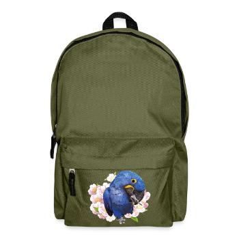 Hyacinth Macaw - Backpack - olive green - Front