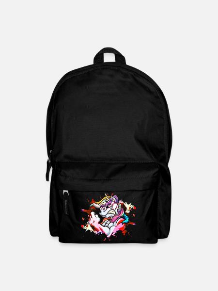 Licorne Muscles Forts Fitness Musculation Coloré - Sac à dos - noir