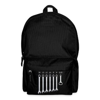 Maulschlüssel mit Bieröffner - Rucksack - Schwarz - Vorne
