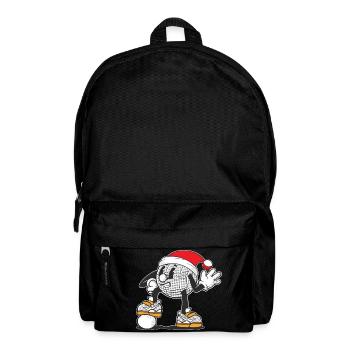 Boule Ball Pétanque Tenue chapeau de Noël Bouler - Sac à dos - noir - Devant