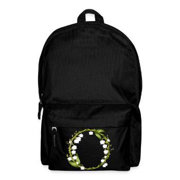 delicate spring-like wreath of lily of the valley - Backpack - black - Front