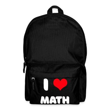 I love math - Backpack - black - Front